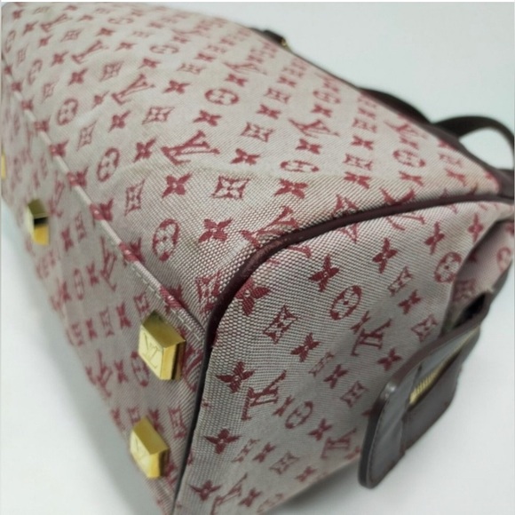 EUC Louis Vuitton Josephine Mini Lin PM Bordeaux Monogram Purse Bag - Authentic - Picture 2 of 9